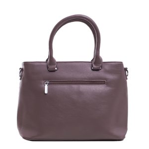 Brown city bag with detachable strap