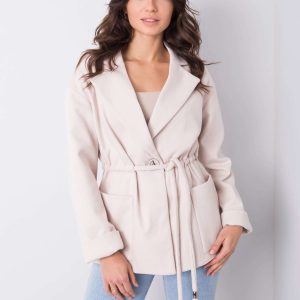 Light beige coat with Mareen binding