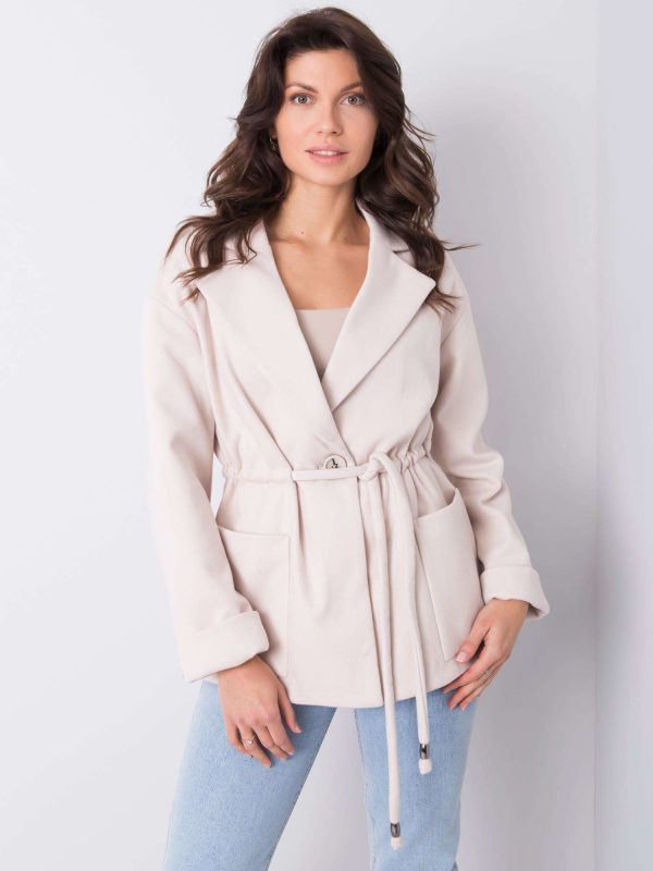 Light beige coat with Mareen binding