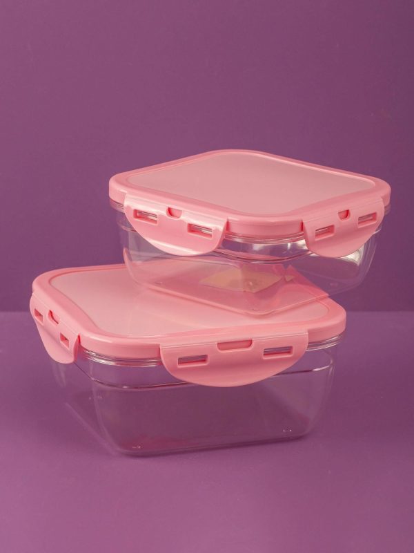 Pink Square Food Container