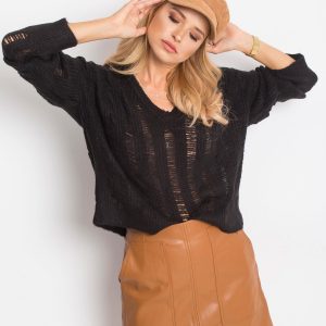 RUE PARIS Black Aston sweater