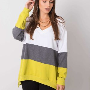 Lotta RUE PARIS white-lime sweatshirt