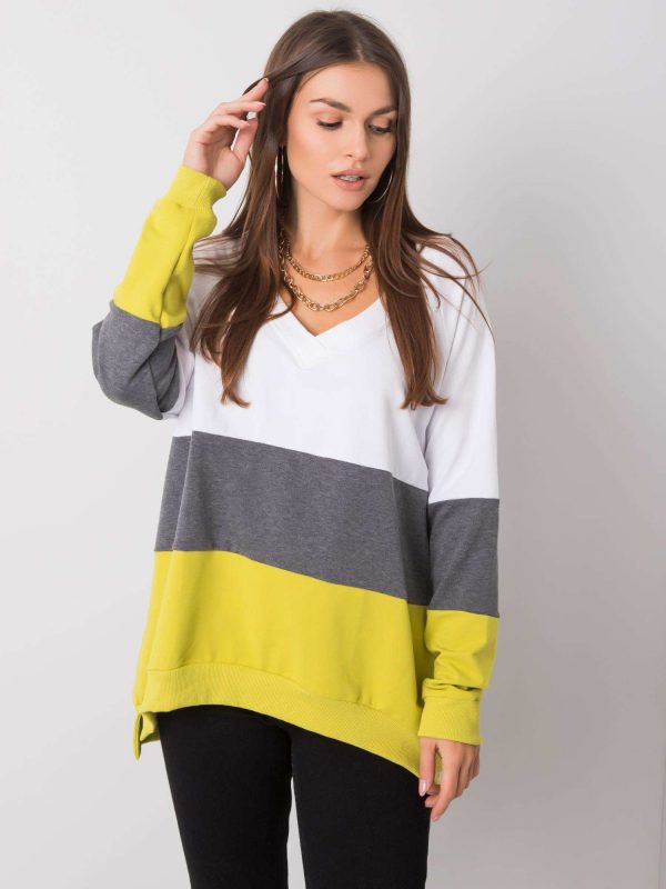 Lotta RUE PARIS white-lime sweatshirt