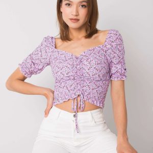 Purple blouse with patterns of Gloire RUE PARIS