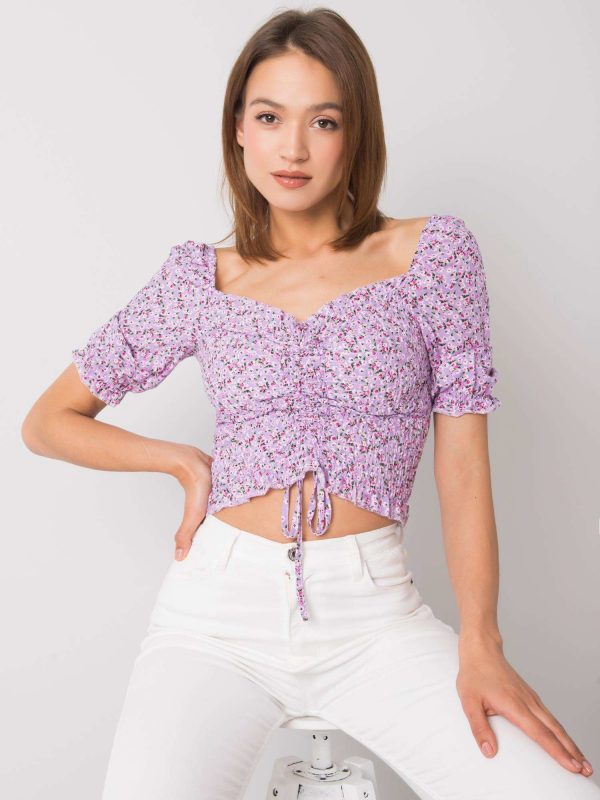 Purple blouse with patterns of Gloire RUE PARIS