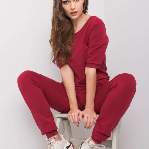 Burgundy jumpsuit Ilina