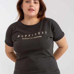 Khaki Plus Size Short Sleeve T-Shirt