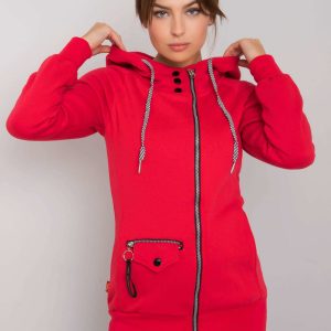 Dessie Red Zip Hoodie