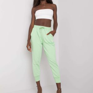 Light Green Cailie Cotton Sweatpants