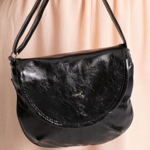 Black Eco Leather Messenger