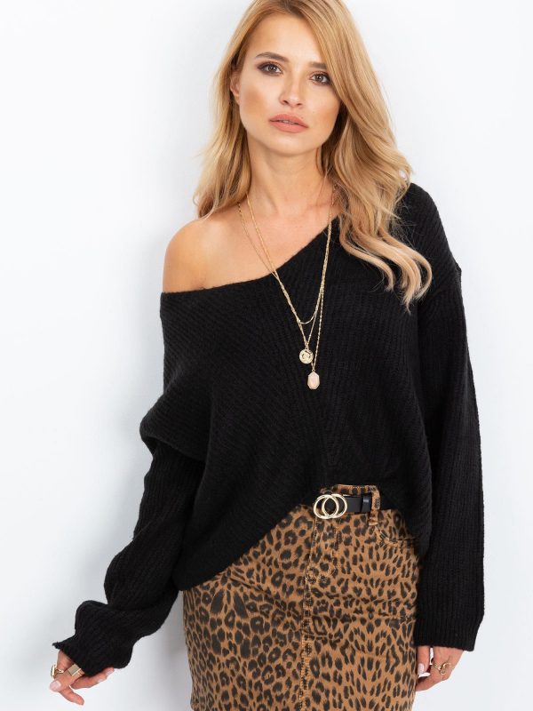 RUE PARIS Black Sweater Touch