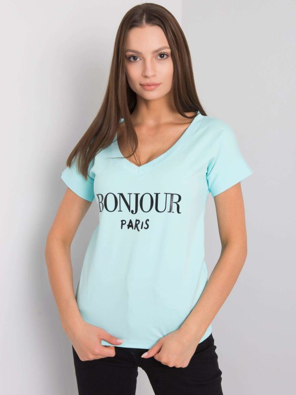 Mint t-shirt with Emille inscription