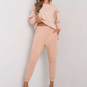 Beige Clancy Cotton Sweatpants