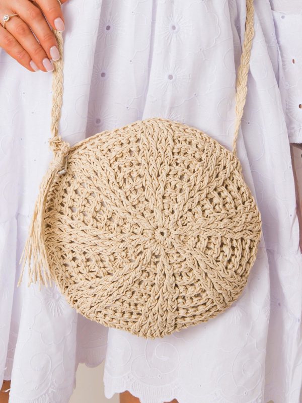 Light Beige Small Braided Handbag