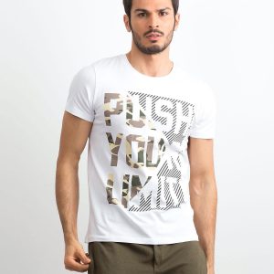 White Printed Men's T-Shirt