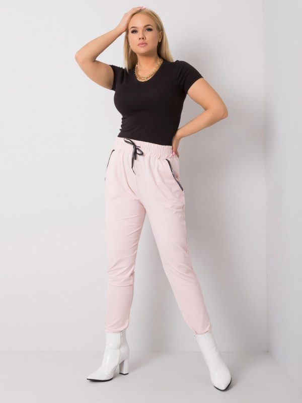 Pale Pink Plus Size Pants Savage