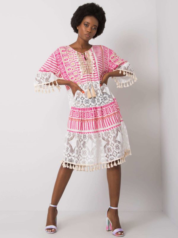 Nayeli's pink boho dress