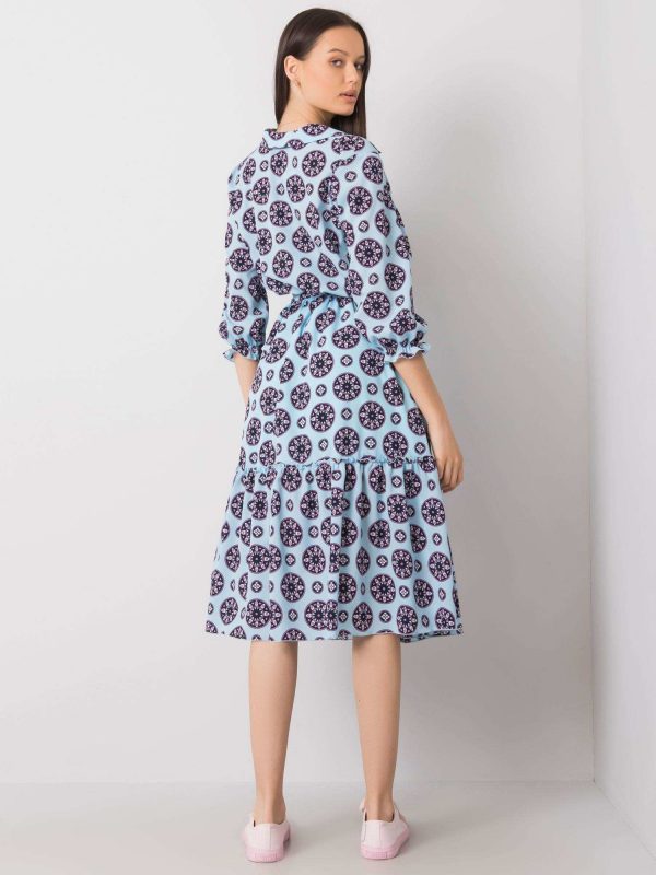 Blue dress with prints Avelina