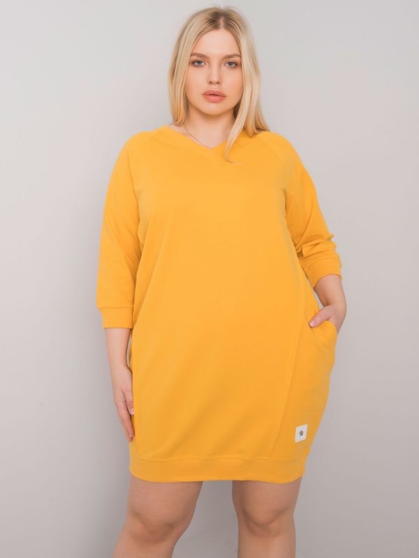 Yellow Cotton Plus Size Karissa Dress