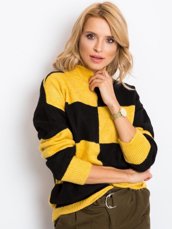 Yellow and black sweater Francesca