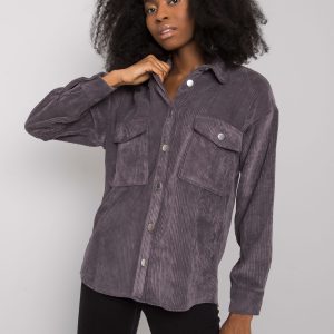 Mary RUE PARIS Graphite Corduroy Shirt