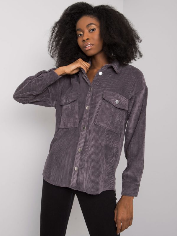 Mary RUE PARIS Graphite Corduroy Shirt