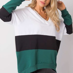 Lotta RUE PARIS white and green sweatshirt