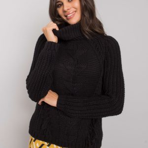 Women's black turtleneck sweater Winchester RUE PARIS