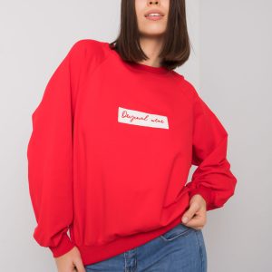 Hariette Red Plus Size Hoodless Sweatshirt