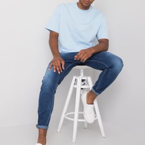 Men's blue jeans regular fit with Rylan