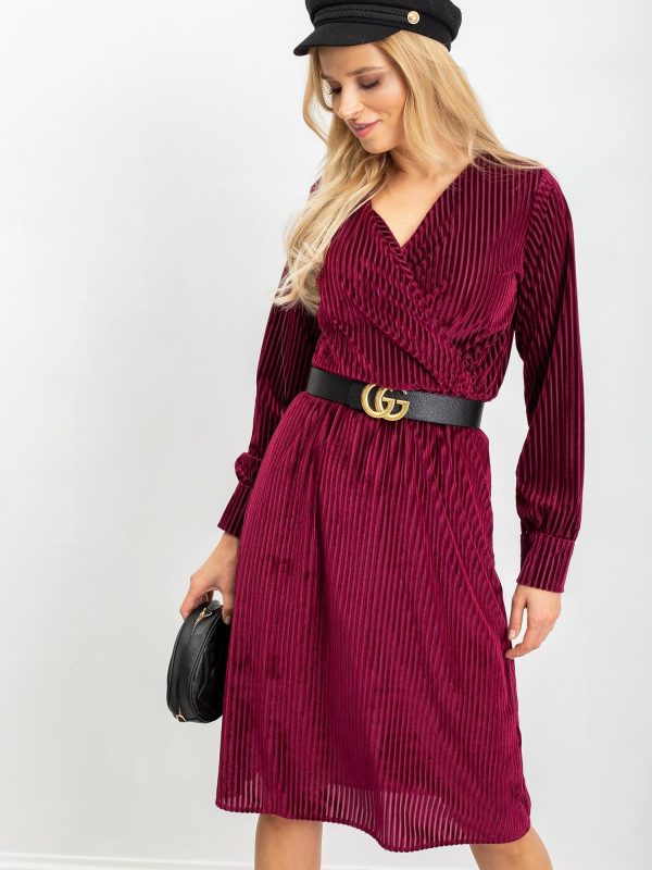 Burgundy dress Attractive