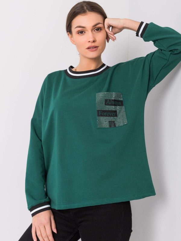 Dark green blouse Gracey