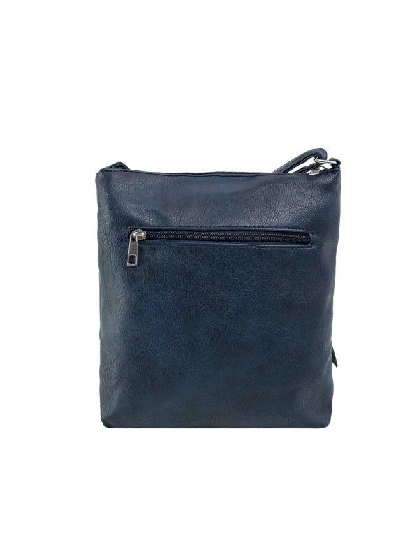 Navy blue ladies bag with pockets