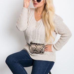 Beige Plus Size Sweater Latte