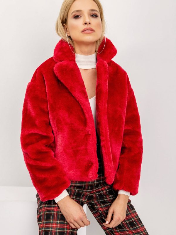 BSL Dark Red Fur Jacket