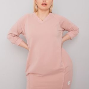 Dirty Pink Cotton Plus Size Karissa Dress