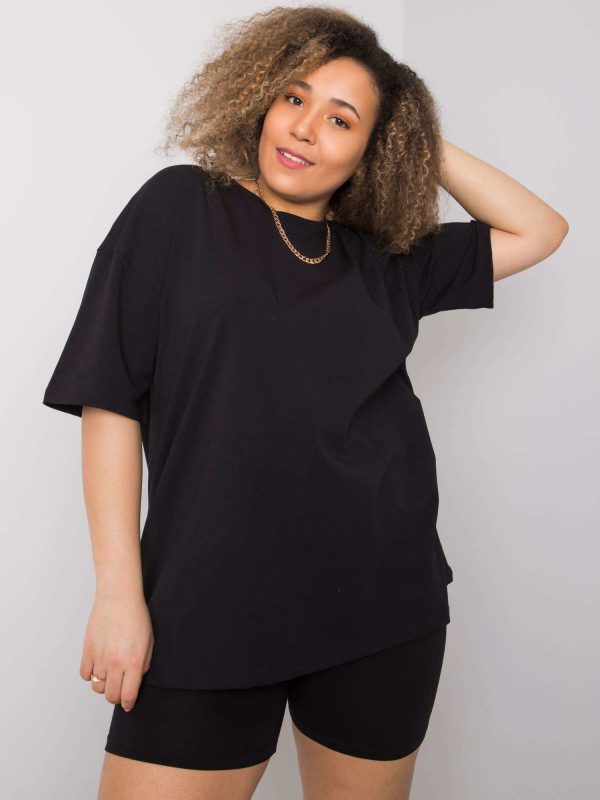 Black T-shirt plus size Gaia