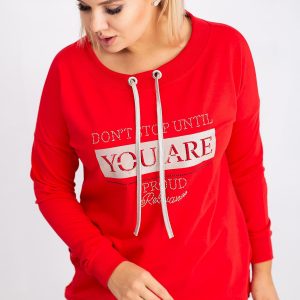 Red Plus Size Twinkle Sweatshirt