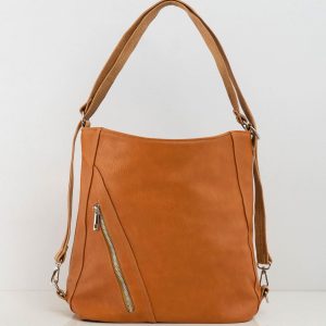 Light brown eco-leather handbag