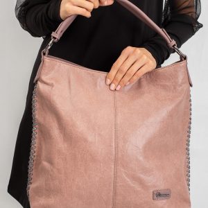 Dirty pink handbag with braid