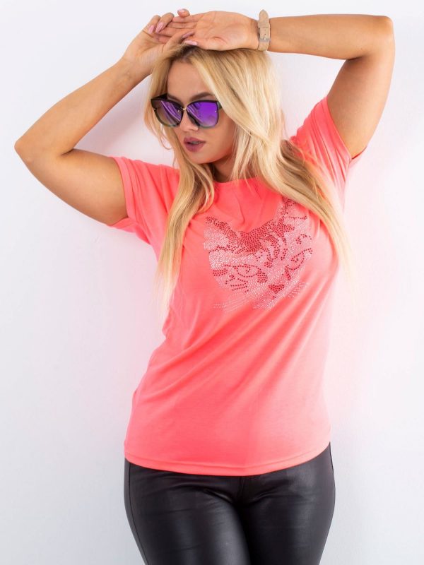 Fluo pink t-shirt Moment PLUS SIZE