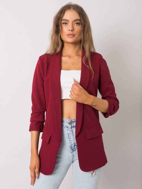 Burgundy jacket for women Eva OCH BELLA