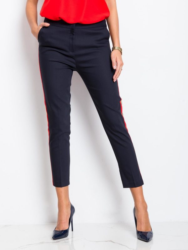 RUE PARIS Navy blue and red pants Vince