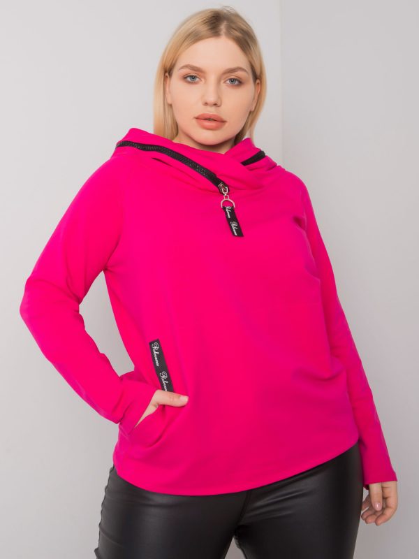 Akeiyla Fuchsia Plus Size Hoodie