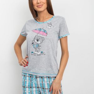 Grey Turquoise Women's Pyjamas