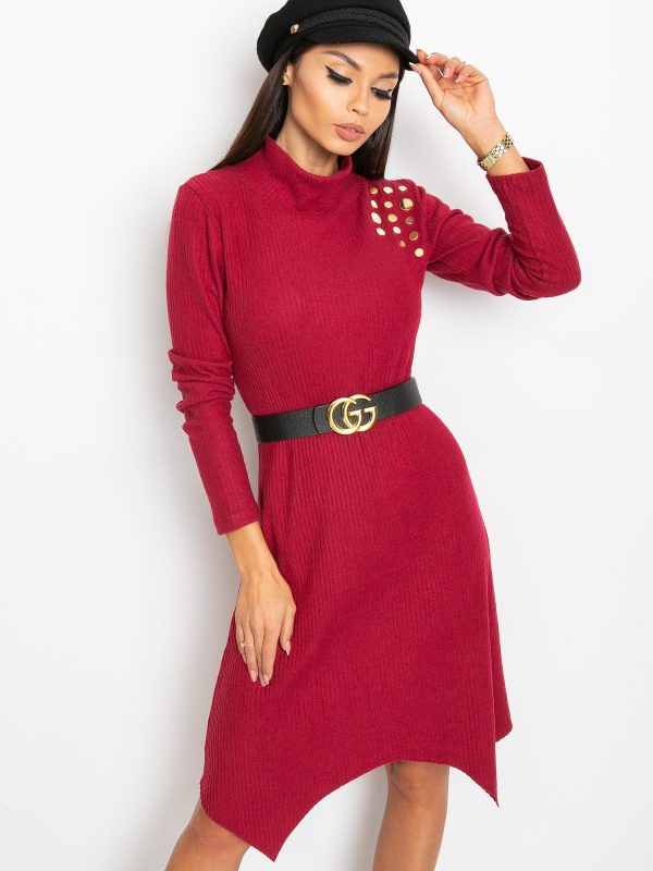 Burgundy dress Una