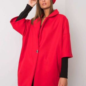 Red loose coat Aliz RUE PARIS