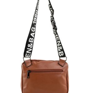 Brown eco leather handbag