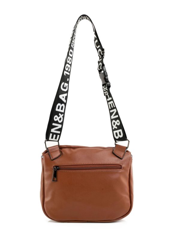 Brown eco leather handbag