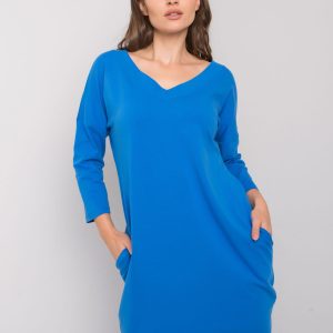 Dark Blue Abijah Cotton Dress